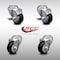 Service Caster 3 Inch SS Black Polyurethane Wheel Swivel Bolt Hole Caster Set with 2 Brake SCC SCC-SSBH20S314-PPUB-BLK-TLB-2-S-2 - alternate 6